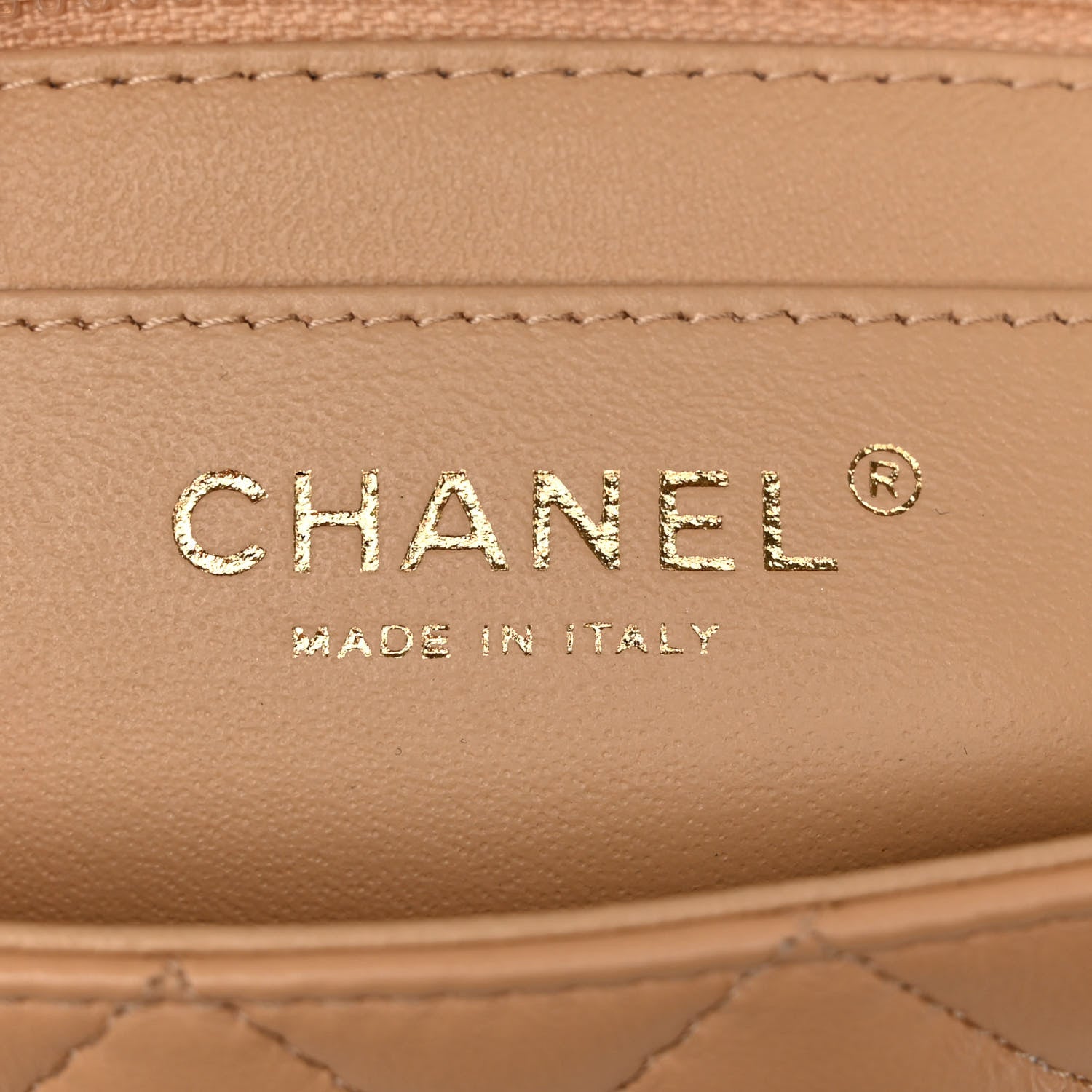 Chanel Lambskin Quilted Mini Rectangular Flap Beige 6 of 13