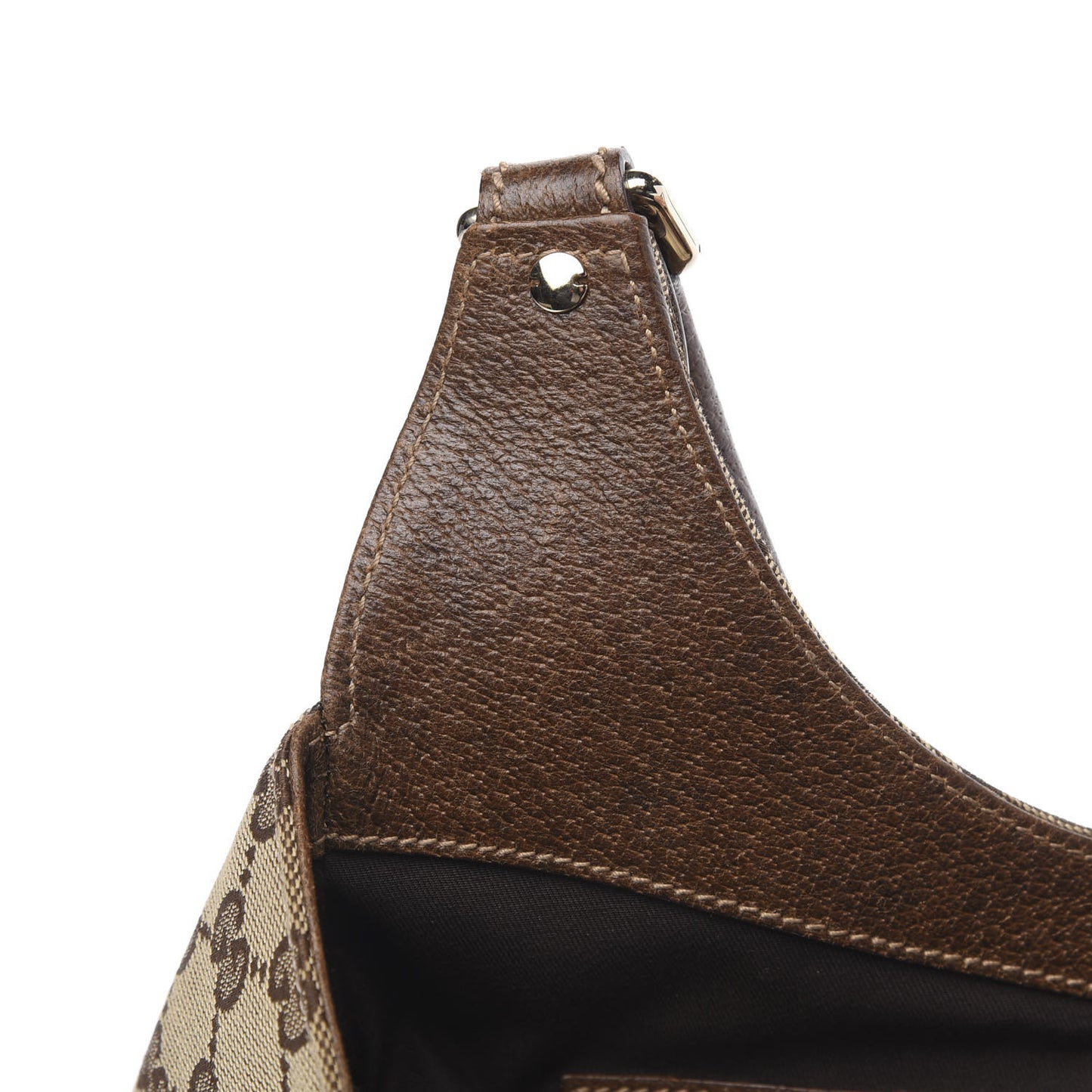 Monogram Calfskin Bardot Tote Brown