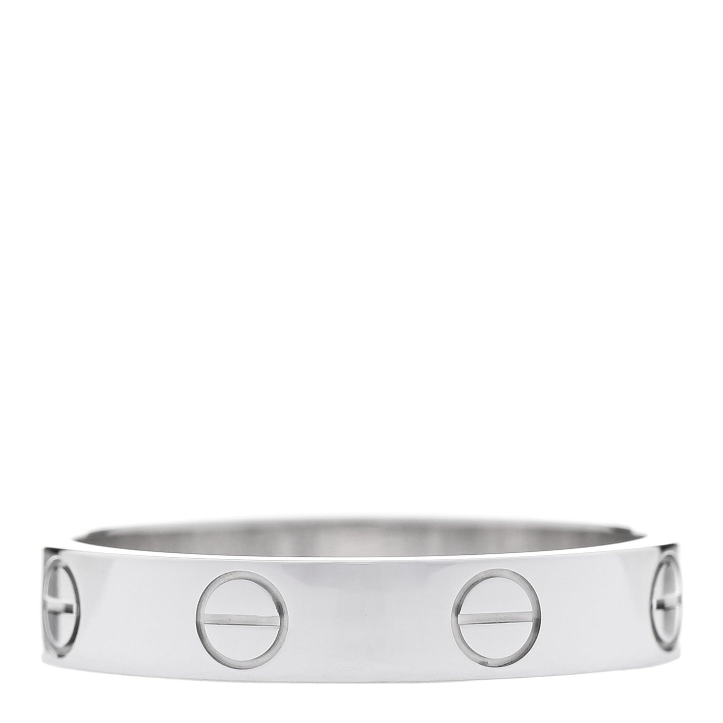 18K White Gold 3.5mm LOVE Wedding Band Ring 53 6.5