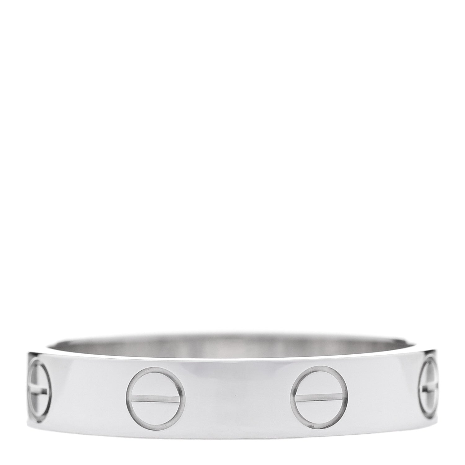 Cartier 18K White Gold 3.5mm LOVE Wedding Band Ring 53 6.5 3 of 4