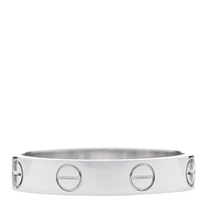 Cartier 18K White Gold 3.5mm LOVE Wedding Band Ring 53 6.5 3 of 4