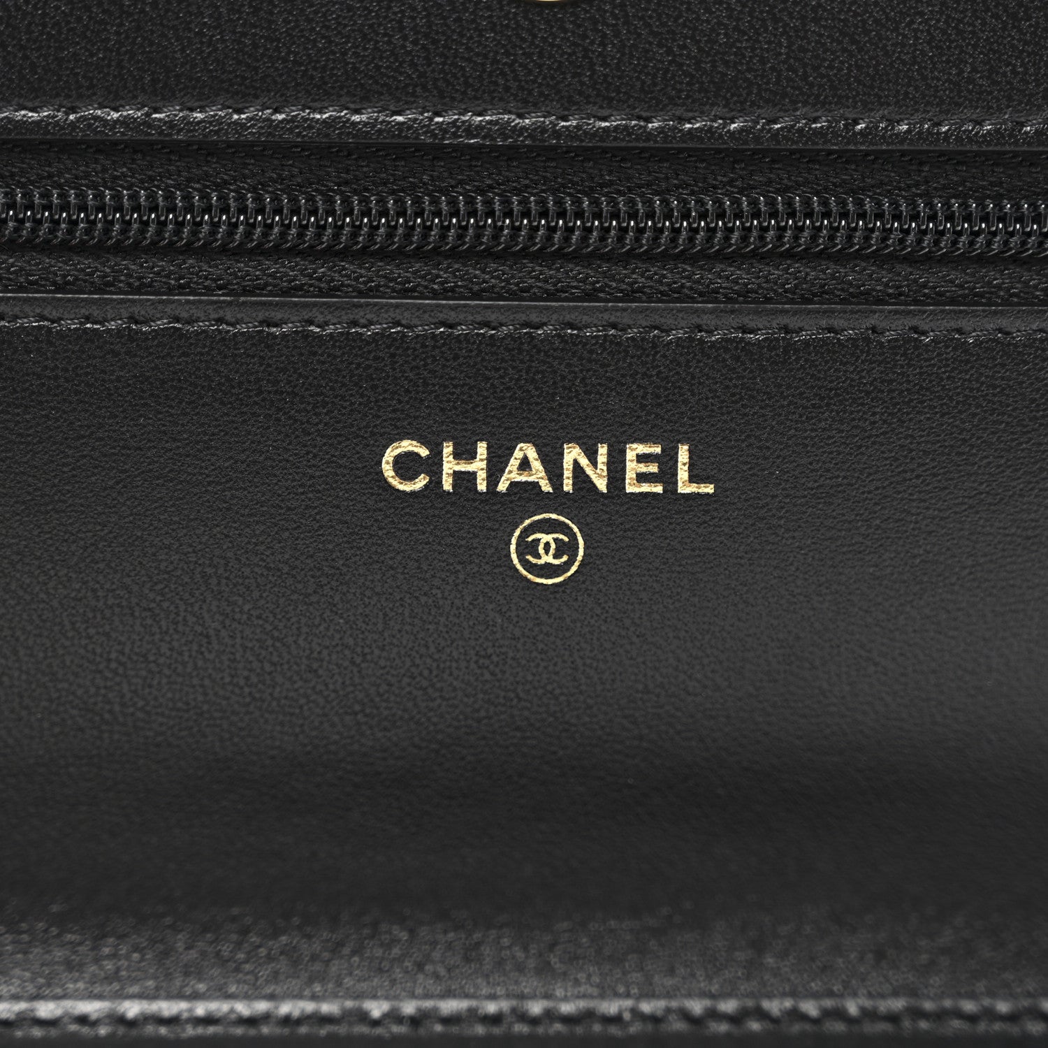Chanel Lambskin Quilted Wallet On Chain WOC Black 6 of 12