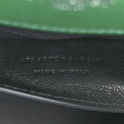 Saint Laurent Grain De Poudre Textured Mixed Matelasse Triquilt Medium Monogram Satchel Green 6 of 10