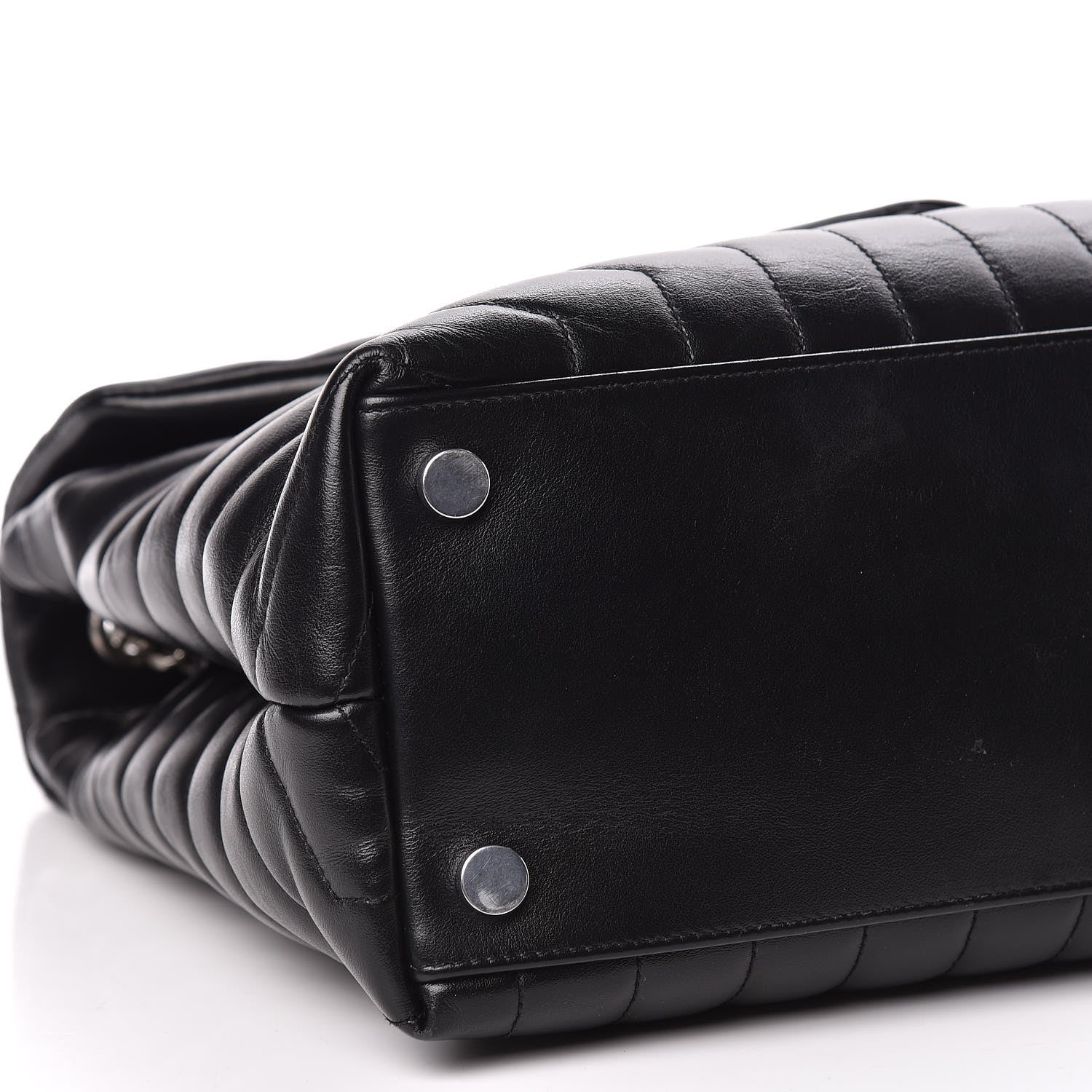 Saint Laurent Calfskin Y Quilted Monogram Large Loulou Chain Satchel Black 5 of 10