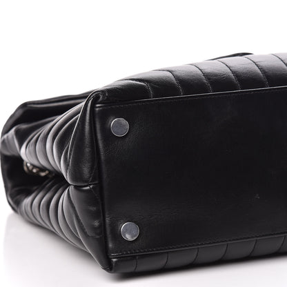 Saint Laurent Calfskin Y Quilted Monogram Large Loulou Chain Satchel Black 5 of 10