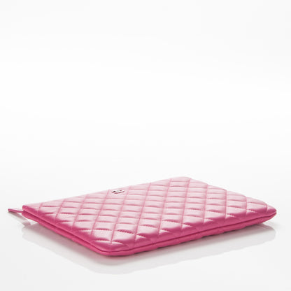 Chanel Lambskin Quilted Medium Cosmetic Case Pink 4 of 7