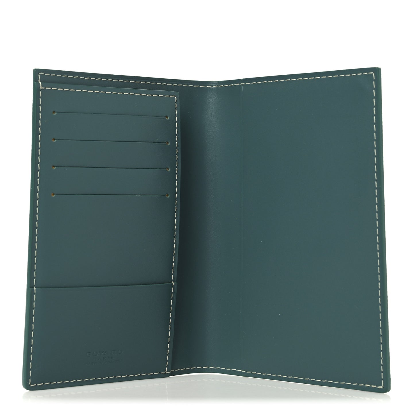 Goyardine Grenelle Passport Wallet Green