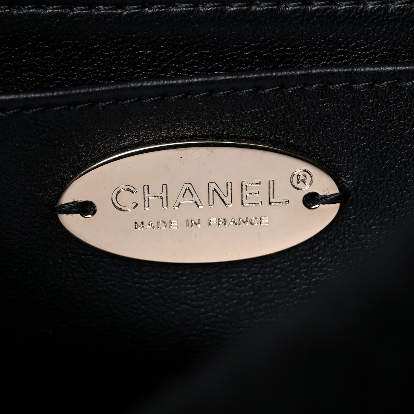 Shearling Lambskin Crystal Strass Flap Black