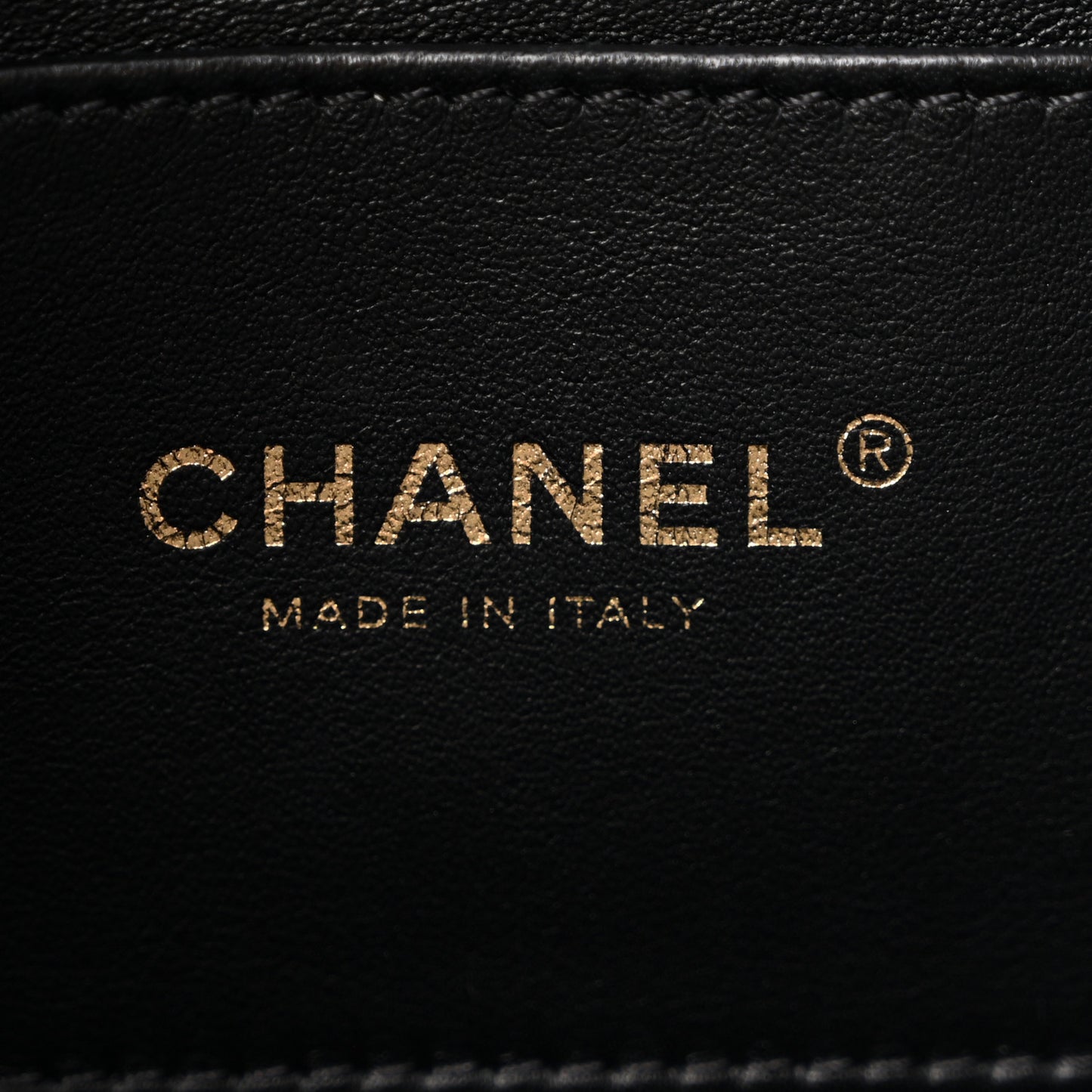 Shiny Lambskin Quilted Chain Is More Drawstring Bag Black