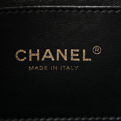 Chanel Shiny Lambskin Quilted Chain Is More Drawstring Bag Black 6 of 12