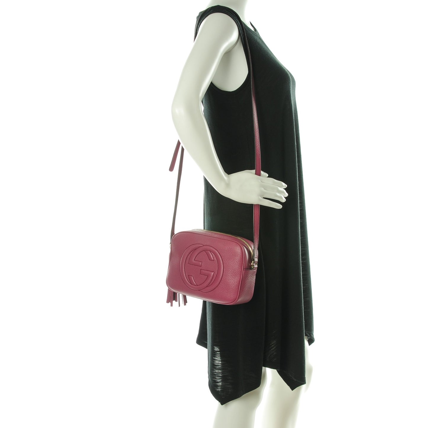Pebbled Calfskin Small Soho Disco Bag Peonia Flower