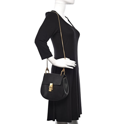 Chloe Grained Lambskin Drew Shoulder Bag Black 2 of 8