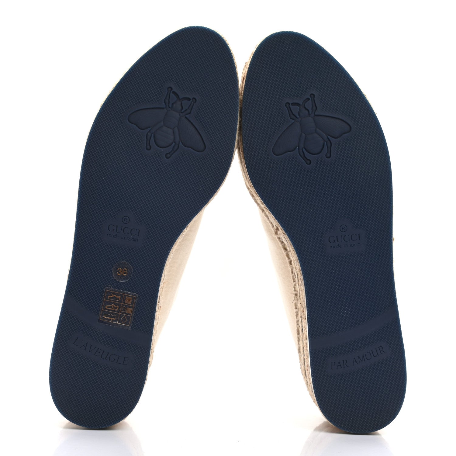 Gucci Canvas Logo Lace-Up Platform Espadrilles 36 Greggio Grege 5 of 9