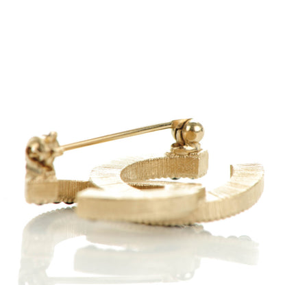 Chanel Bead CC Brooch Black Light Gold 3 of 4