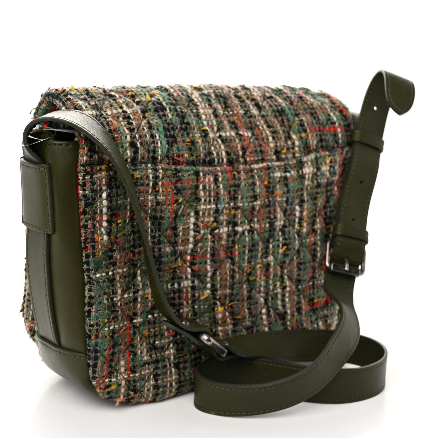 Tweed Sequins Havana Stroll Messenger Khaki