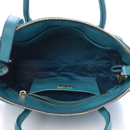 Miu Miu Nappa Matelasse Zip Tote Turchese 7 of 21
