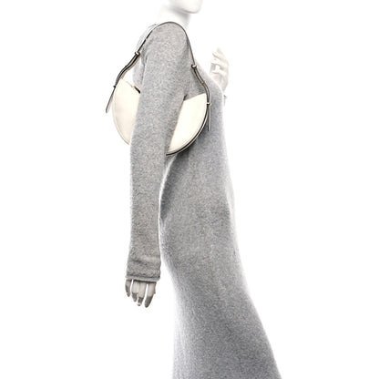 Prada Soft Calfskin Arque Shoulder Bag White 2 of 9