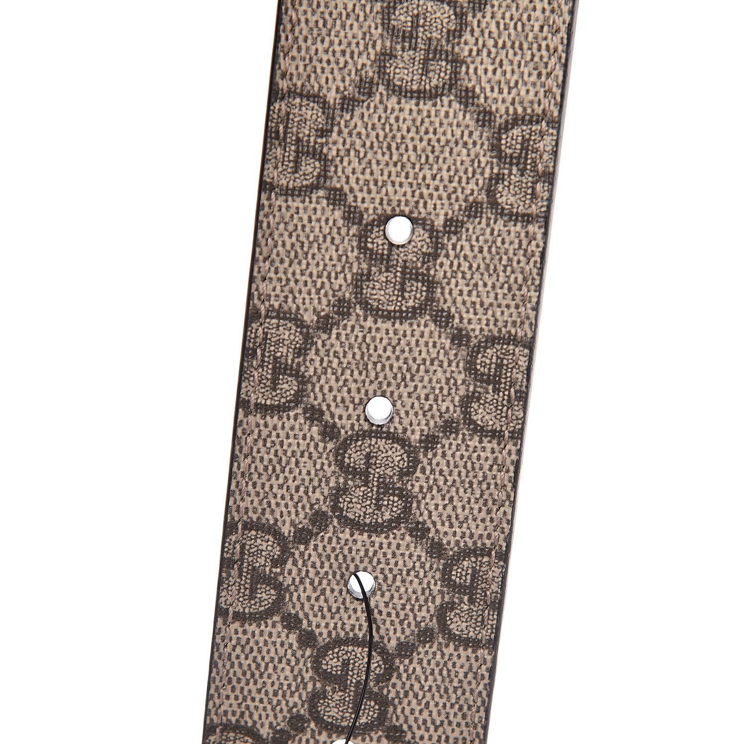 Gucci GG Supreme Monogram Selleria Calfskin Interlocking G 40mm Belt 90 36 Beige Ebony Cocoa 5 of 7