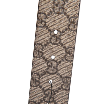 Gucci GG Supreme Monogram Selleria Calfskin Interlocking G 40mm Belt 90 36 Beige Ebony Cocoa 5 of 7