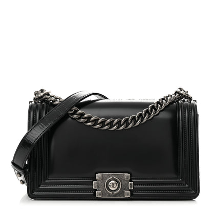 Chanel Glazed Calfskin Medium Boy Flap Black 1 of 17