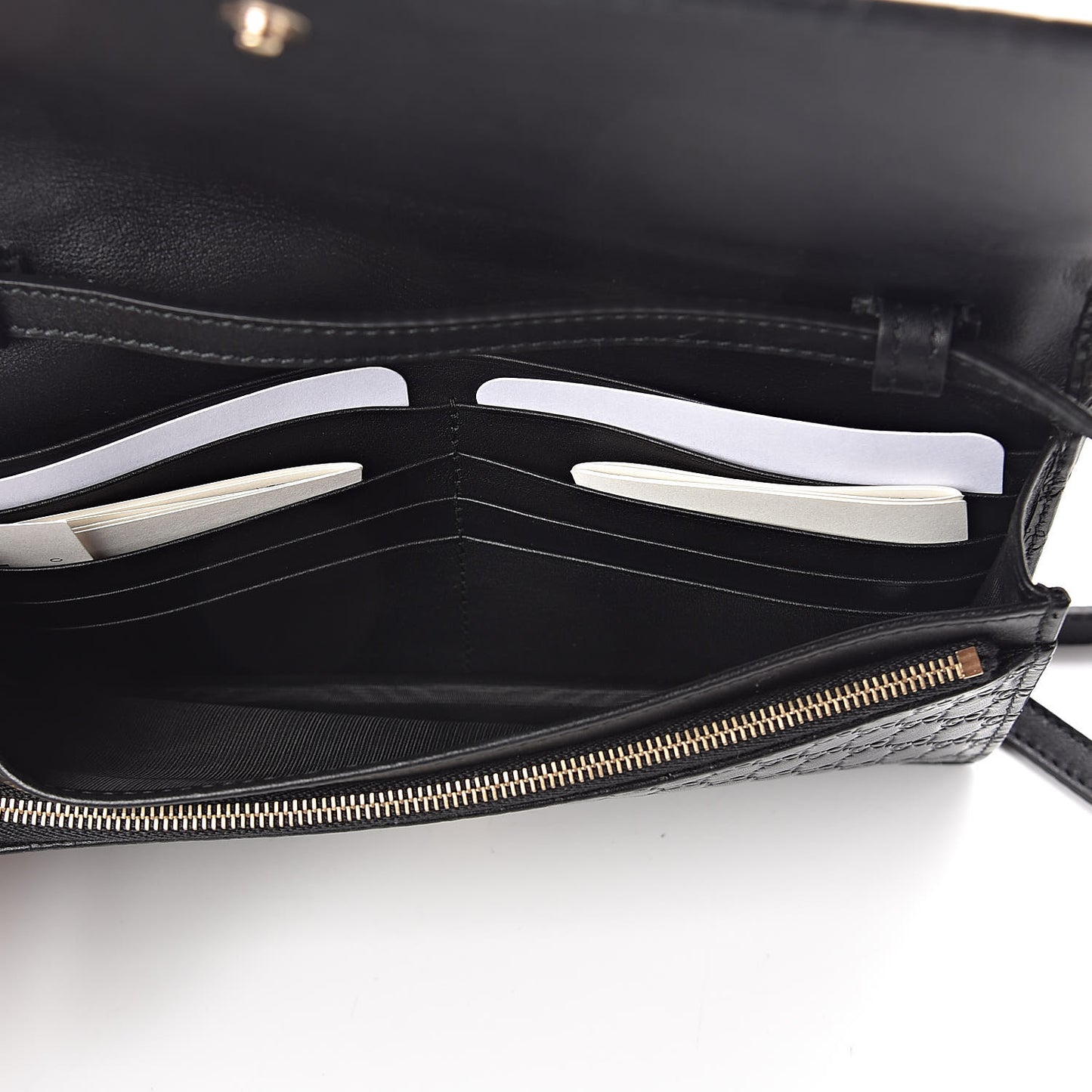 Microguccissima Crossbody Wallet Black