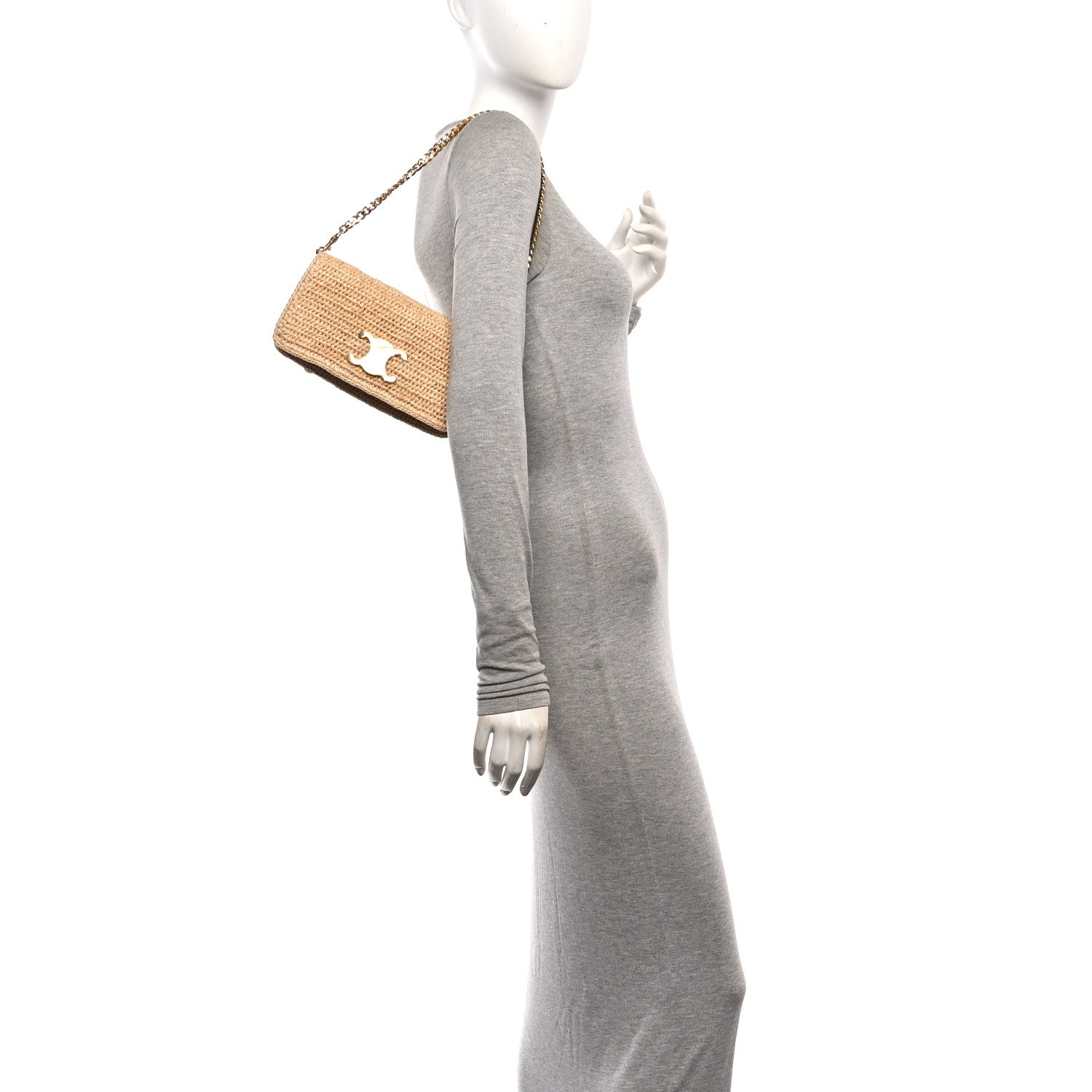 Celine Raffia Calfskin Multipochette Natural 2 of 12