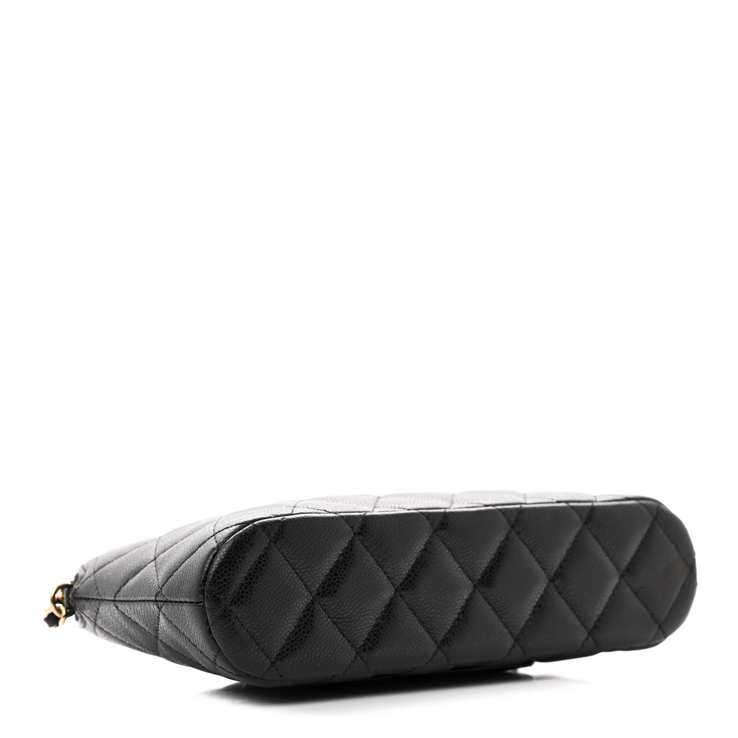 Caviar Quilted Classic Clutch with Chain Black