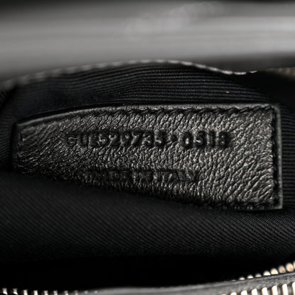 Saint Laurent Calfskin Y Quilted Monogram Medium LouLou Satchel Storm 7 of 13