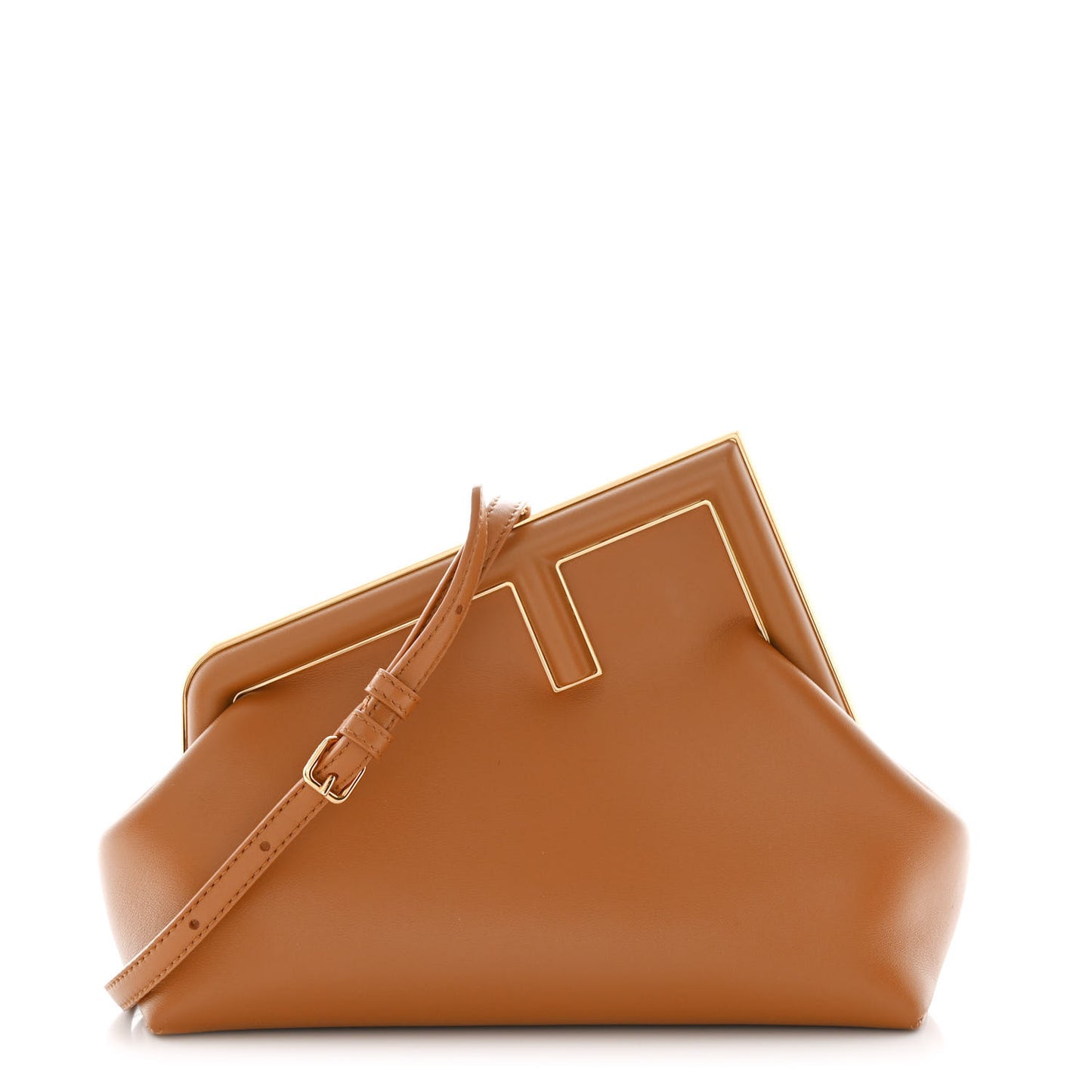 Shiny Nappa Small Fendi First Caramello