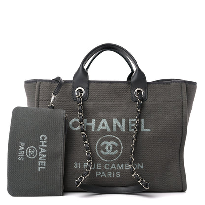 Chanel Mixed Fibers Small Deauville Tote Grey 1 of 10