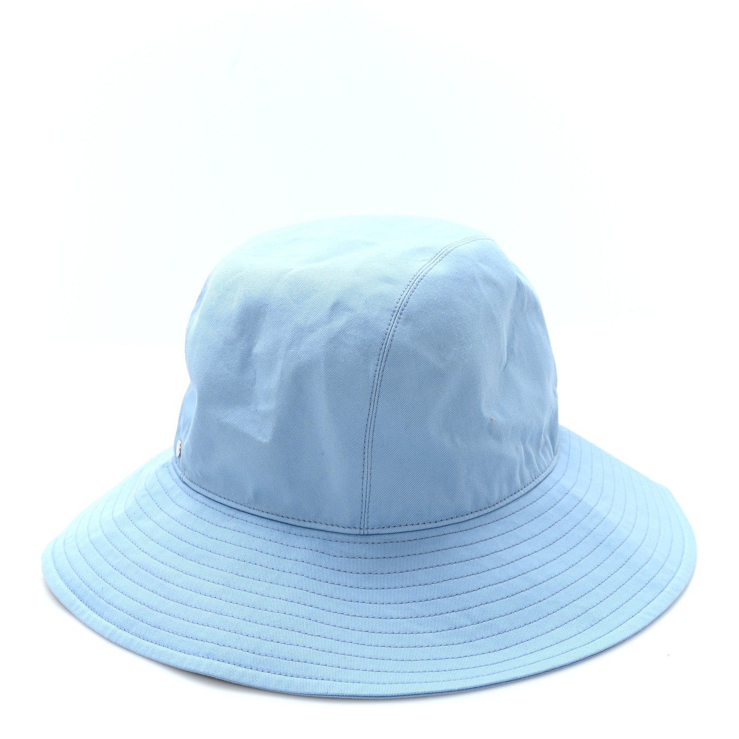 Hermes Terry Cotton Serge Hat 57 Bleu Paradis 1 of 8
