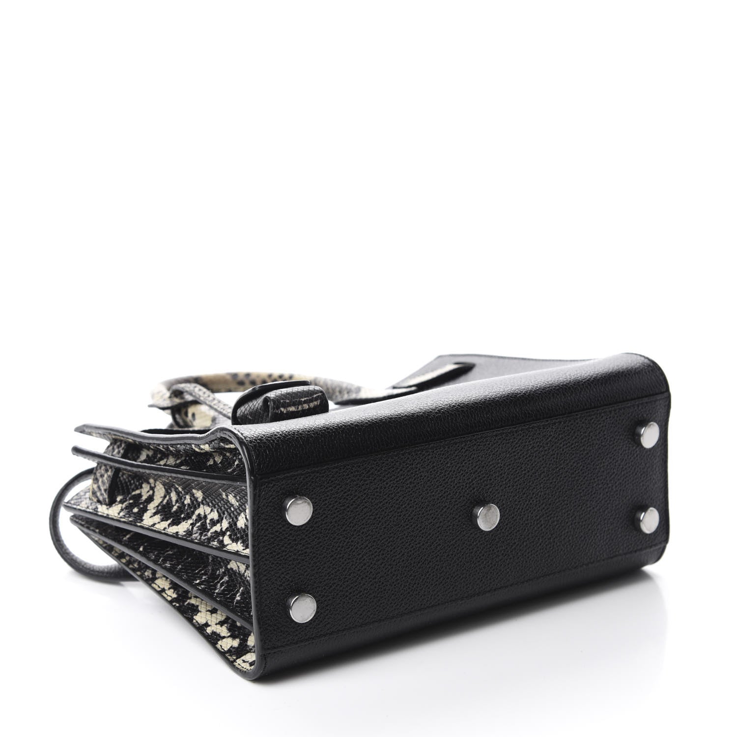 Saint Laurent Grained Calfskin Python Embossed Nano Sac De Jour Black 4 of 10