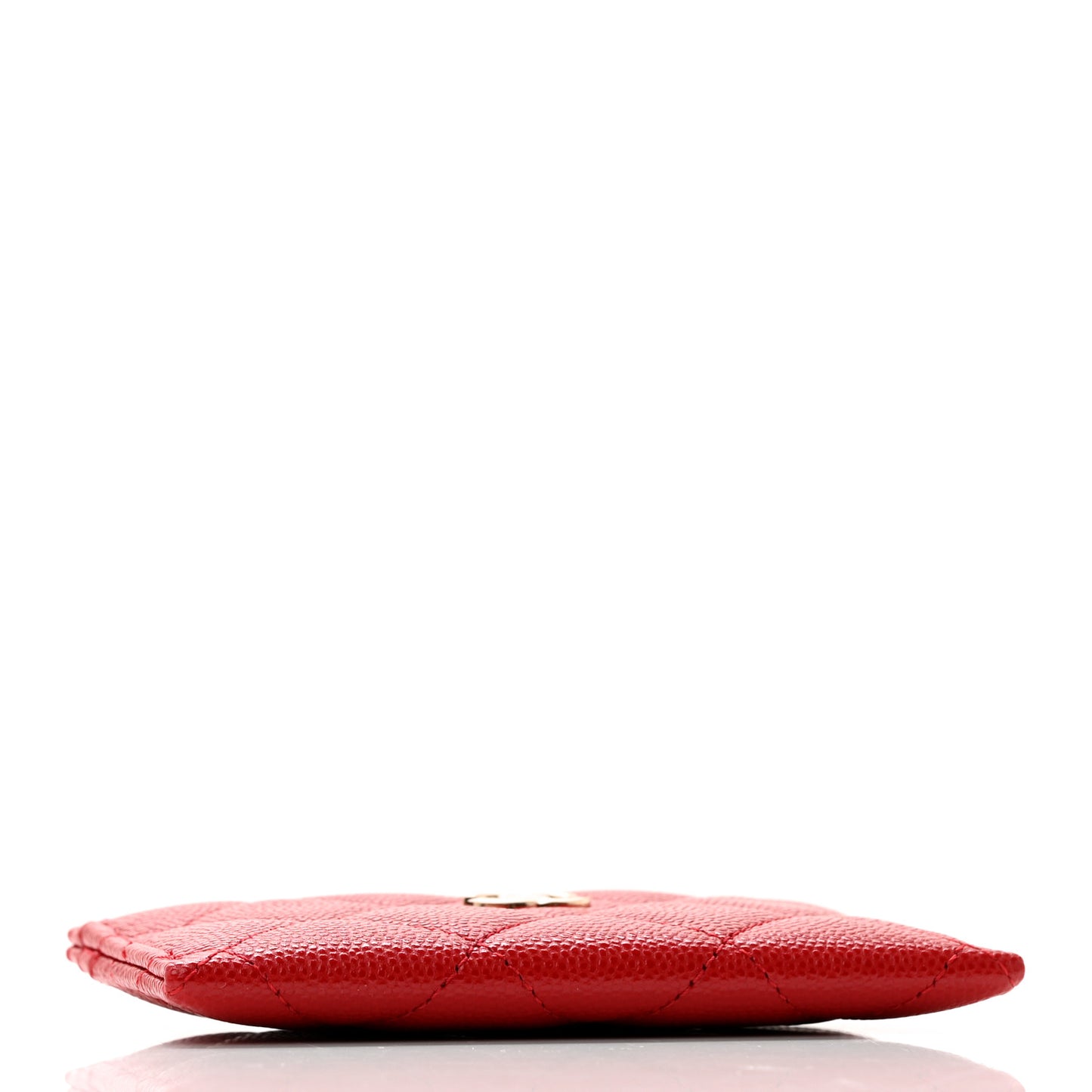 Caviar Quilted Card Holder Red