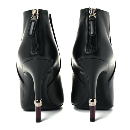 Chanel Lambskin Patent Cap Toe CC Ankle Boots 36 Black 6 of 11