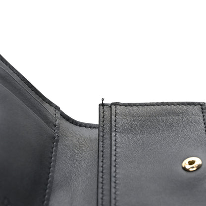 Christian Dior Lambskin Cannage Small Lady Dior Flap Card Holder Black 8 of 9