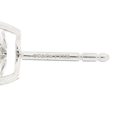 Tiffany Platinum Diamond .64ct Small Victoria Earrings 2 of 3