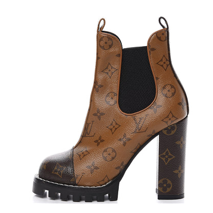 Louis Vuitton Patent Reverse Monogram Star Trail Chelsea Ankle Boots 36.5 1 of 6
