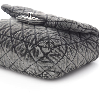 Chanel Washed Denim Quilted Small Denimpression Flap Grey Black 9 of 10