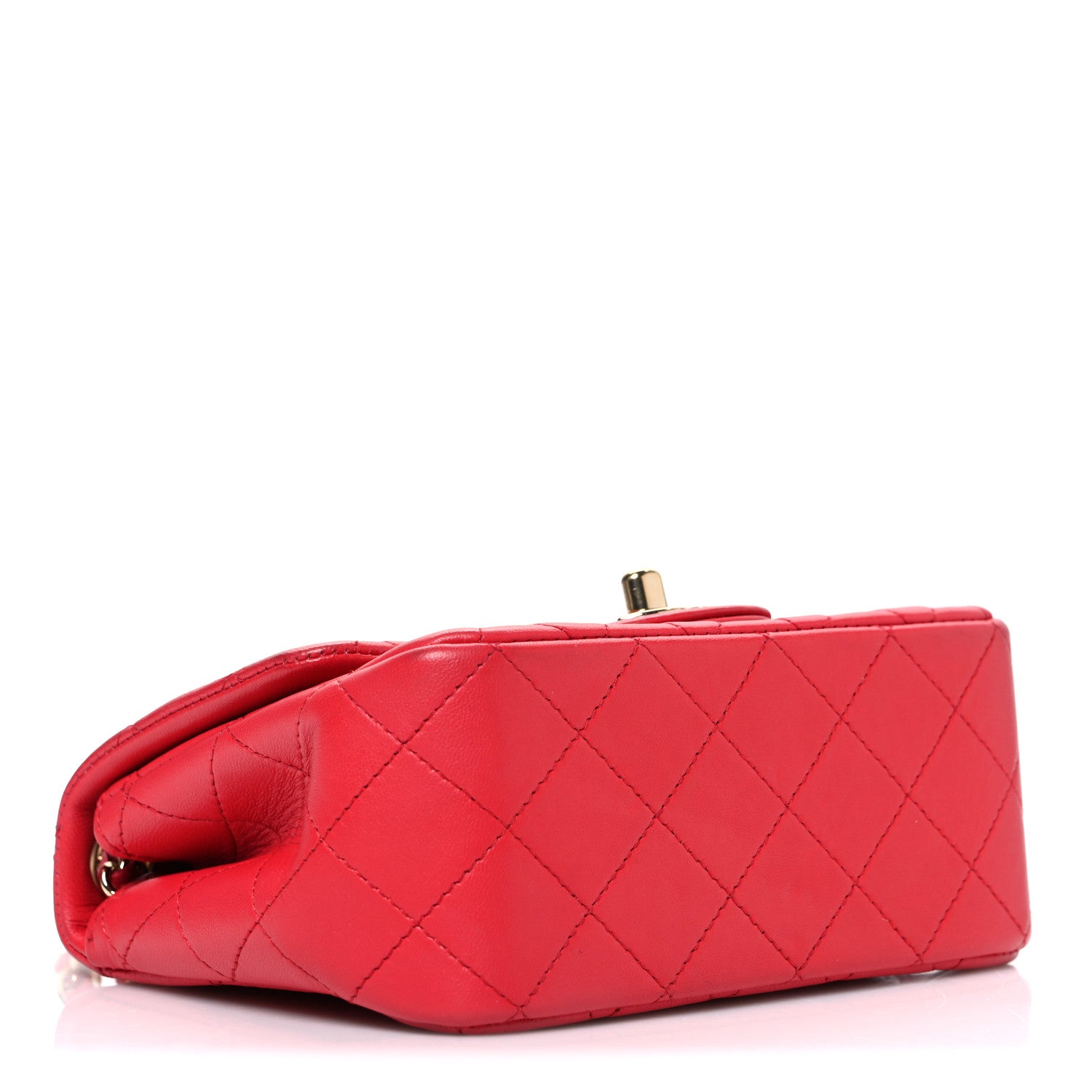 Chanel Lambskin Quilted Mini Square Flap Red 4 of 10