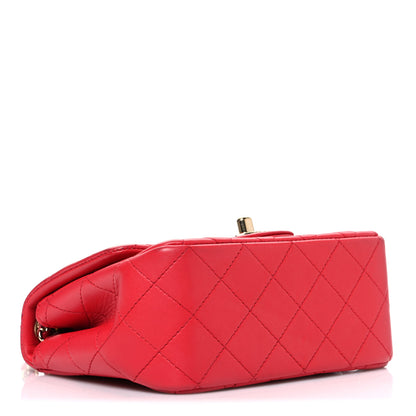 Chanel Lambskin Quilted Mini Square Flap Red 4 of 10