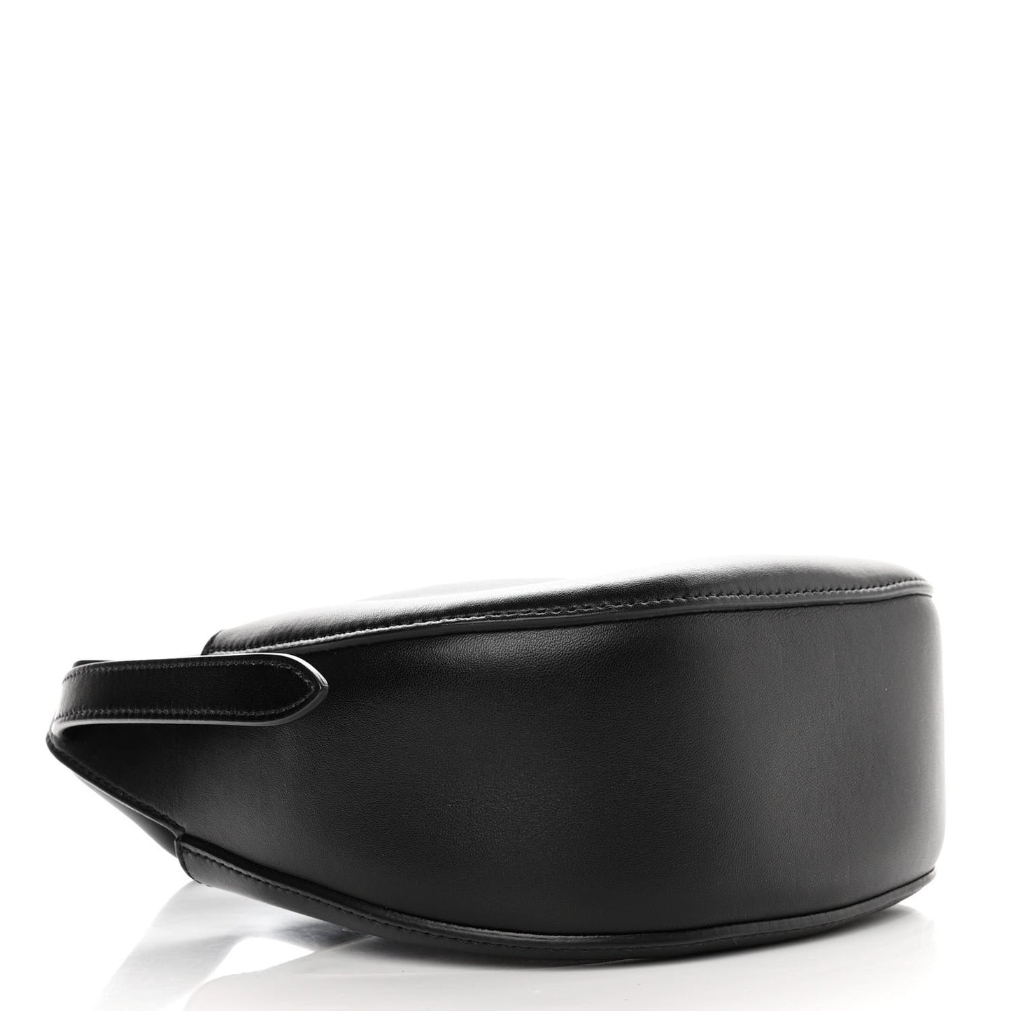 Small Grain Calfskin Kiss Bag Black