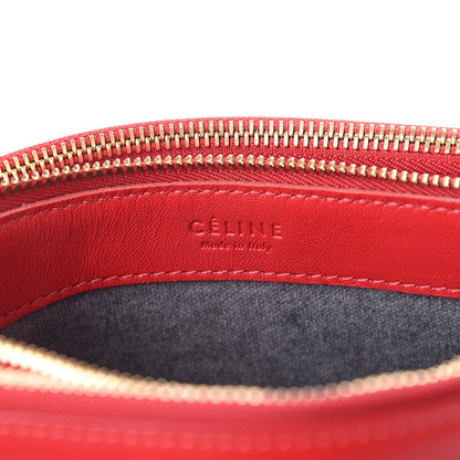 Celine Lambskin Large Trio Crossbody Bag Red 5 of 9