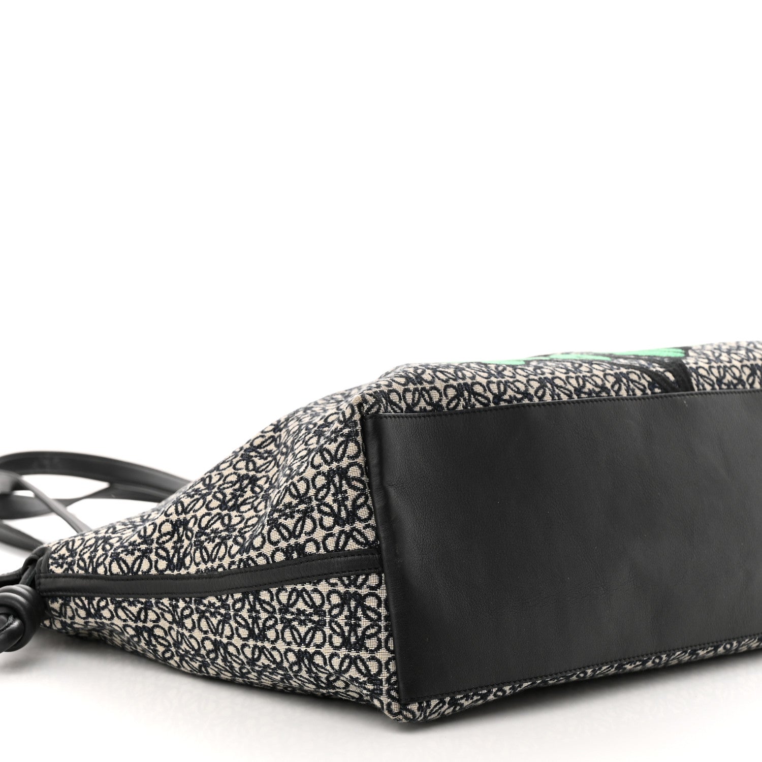 Loewe Canvas Calfskin Herbarium Flamenco XL Knot Bag Black Multicolor 8 of 11
