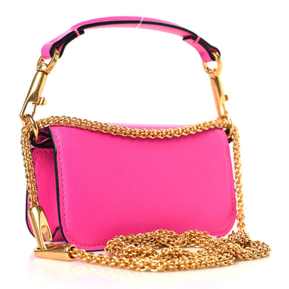 Valentino Garavani Calfskin Vlogo Micro Loco Shoulder Bag Pink PP 3 of 8
