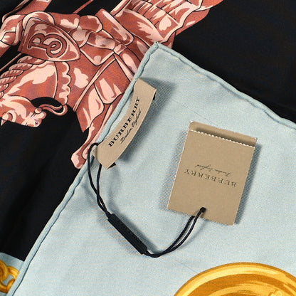 Burberry Silk Patchwork Pocket Watch Square Scarf Multicolor 3 of 3