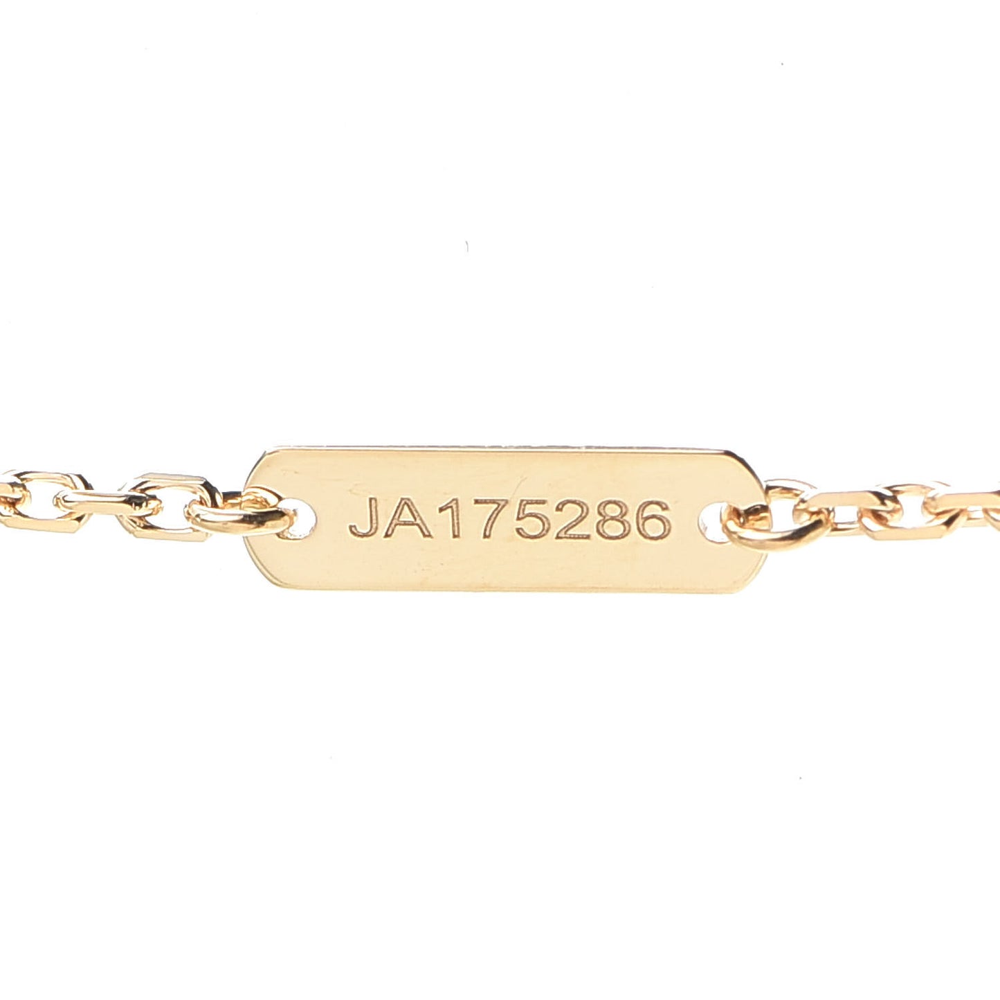 18K Yellow Gold Diamond Yellow Mother of Pearl Vintage Alhambra Pendant Necklace