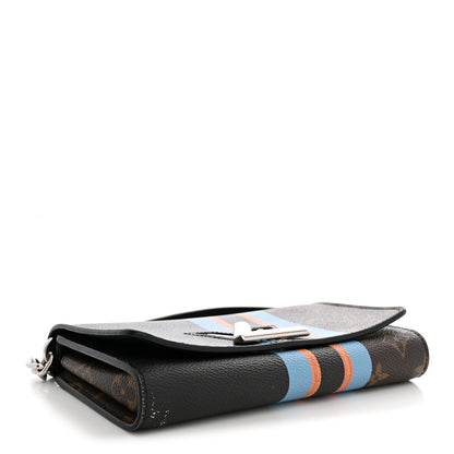 Louis Vuitton Monogram Stripe Twist Chain Wallet 4 of 12
