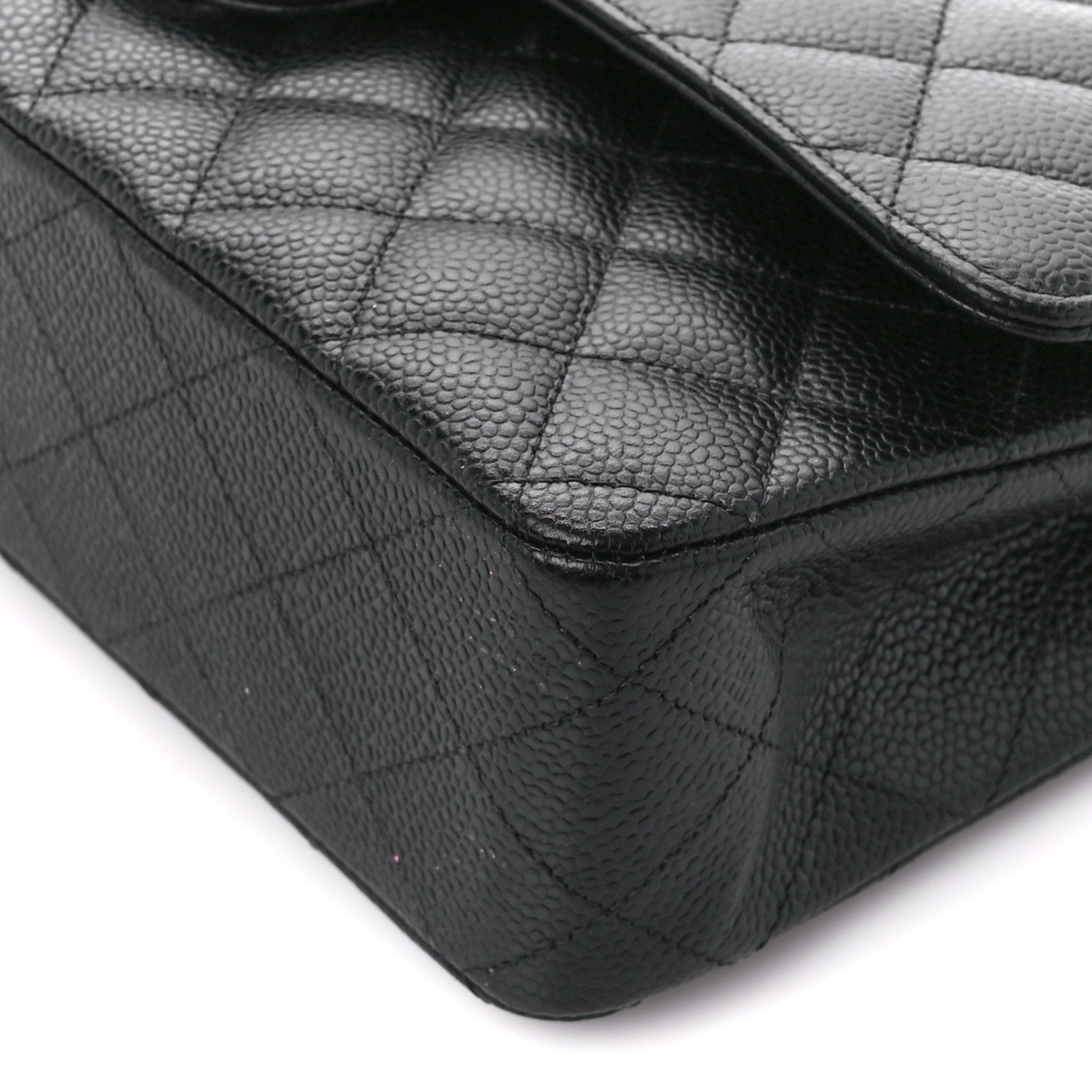 Chanel Caviar Quilted Medium Double Flap Black 10 of 11