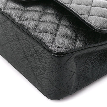Chanel Caviar Quilted Medium Double Flap Black 10 of 11