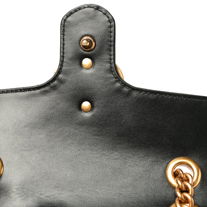 Gucci Calfskin Matelasse Mini GG Marmont Shoulder Bag Black 11 of 13